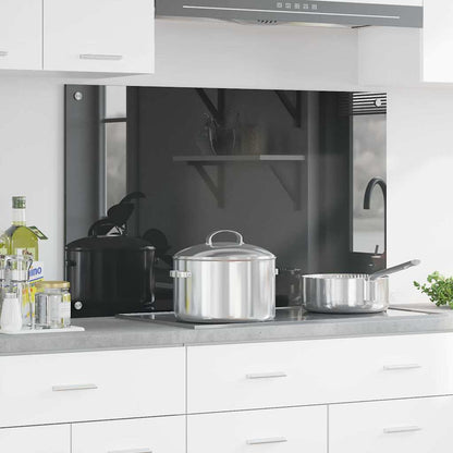 Kitchen Backsplash Dark grey 100 x 60 x 0.6 cm Tempered Glass