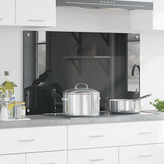 Kitchen Backsplash Dark grey 100 x 60 x 0.6 cm Tempered Glass