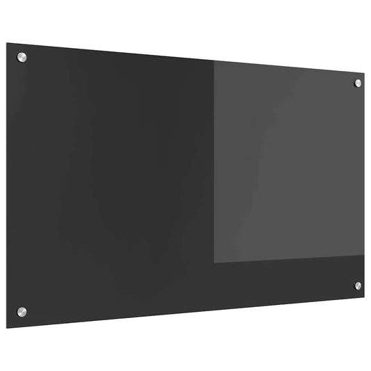 Kitchen Backsplash Dark grey 100 x 60 x 0.6 cm Tempered Glass