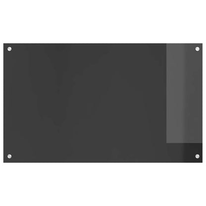 Kitchen Backsplash Dark Grey 100 x 60 cm Tempered Glass