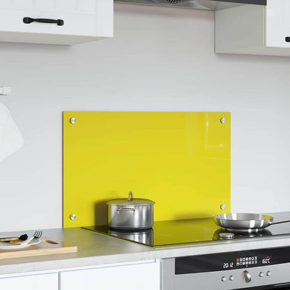 Kitchen Backsplash Yellow 70 x 40 x 0.6 cm Tempered Glass