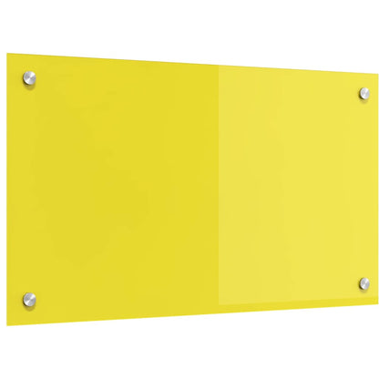 Kitchen Backsplash Yellow 70 x 40 x 0.6 cm Tempered Glass