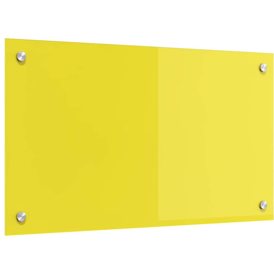 Kitchen Backsplash Yellow 70 x 40 x 0.6 cm Tempered Glass