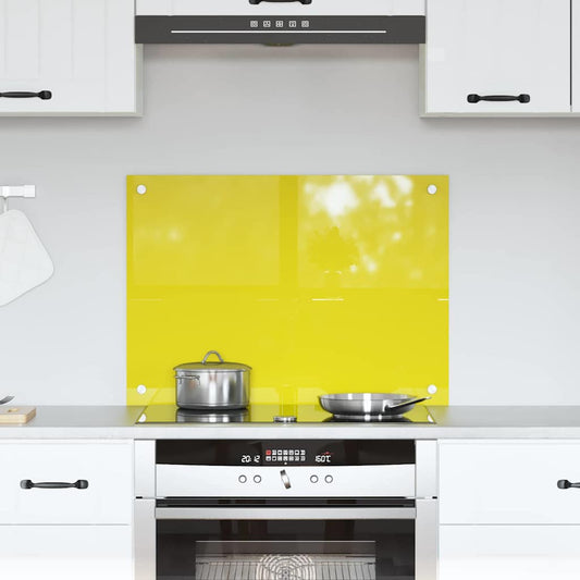Kitchen Backsplash Yellow 70 x 50 x 0.6 cm Tempered Glass