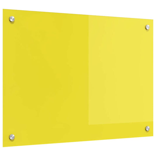 Kitchen Backsplash Yellow 70 x 50 x 0.6 cm Tempered Glass