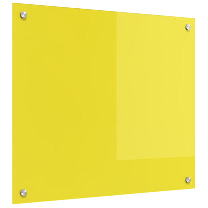Kitchen Backsplash Yellow 70 x 60 x 0.6 cm Tempered Glass