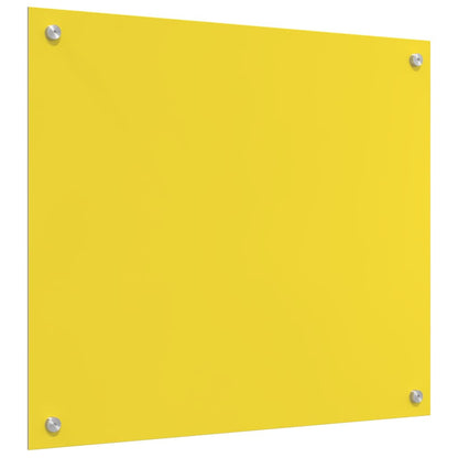 Kitchen Backsplash Yellow 70 x 60 x 0.6 cm Tempered Glass