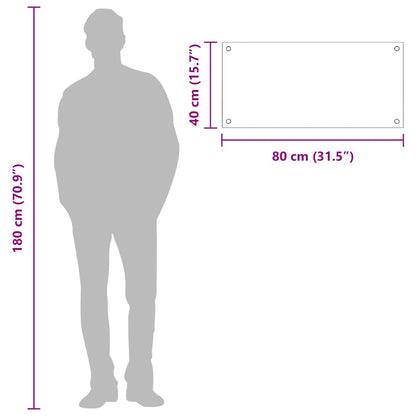 Kitchen Backsplash Yellow 80 x 40 x 0.6 cm Tempered Glass