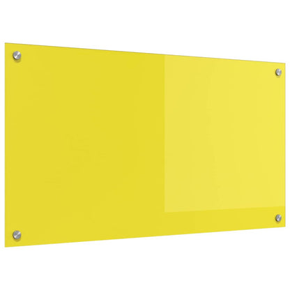 Kitchen Backsplash Yellow 90 x 50 x 0.6 cm Tempered Glass