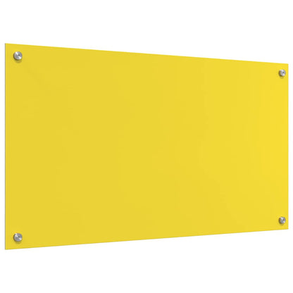 Kitchen Backsplash Yellow 90 x 50 x 0.6 cm Tempered Glass
