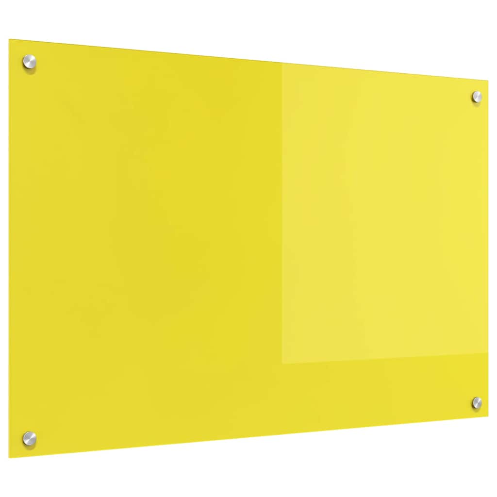 Kitchen Backsplash Yellow 90 x 60 x 0.6 cm Tempered Glass