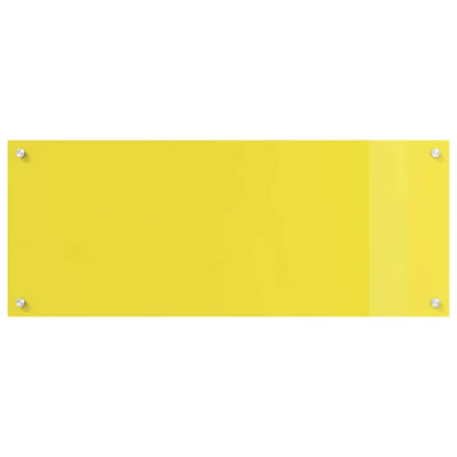 Kitchen Backsplash Yellow 100 x 40 x 0.6 cm Tempered Glass