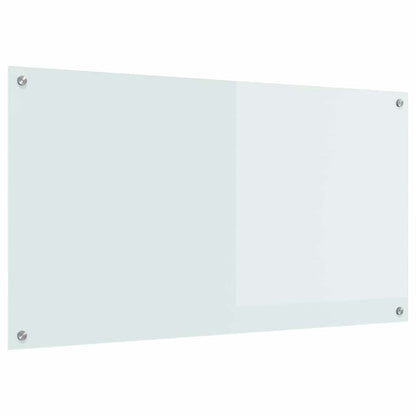 Kitchen Backsplash White 110 x 60 x 0.6 cm Tempered Glass