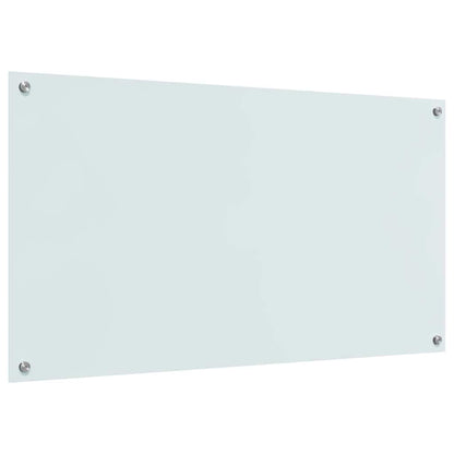 Kitchen Backsplash White 110 x 60 x 0.6 cm Tempered Glass