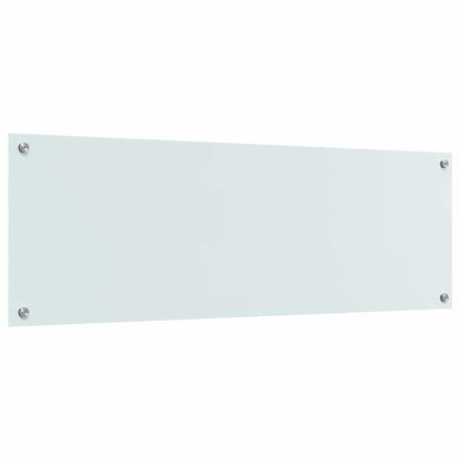 Kitchen Backsplash White 120 x 40 cm Tempered Glass