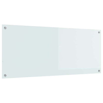 Kitchen Backsplash White 120 x 50 cm Tempered Glass