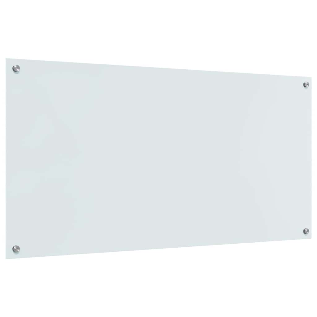 Kitchen Backsplash White 120 x 60 cm Tempered Glass