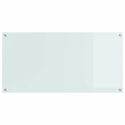 Kitchen Backsplash White 120 x 60 cm Tempered Glass