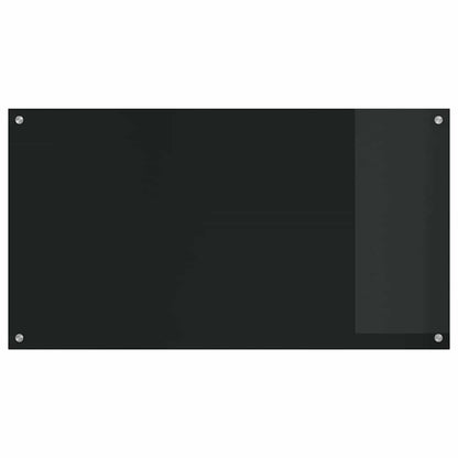 Kitchen Backsplash Black 110 x 60 x 0.6 cm Tempered Glass