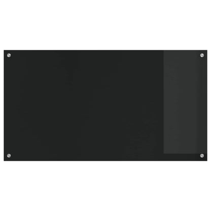 Kitchen Backsplash Black 110 x 60 cm Tempered Glass