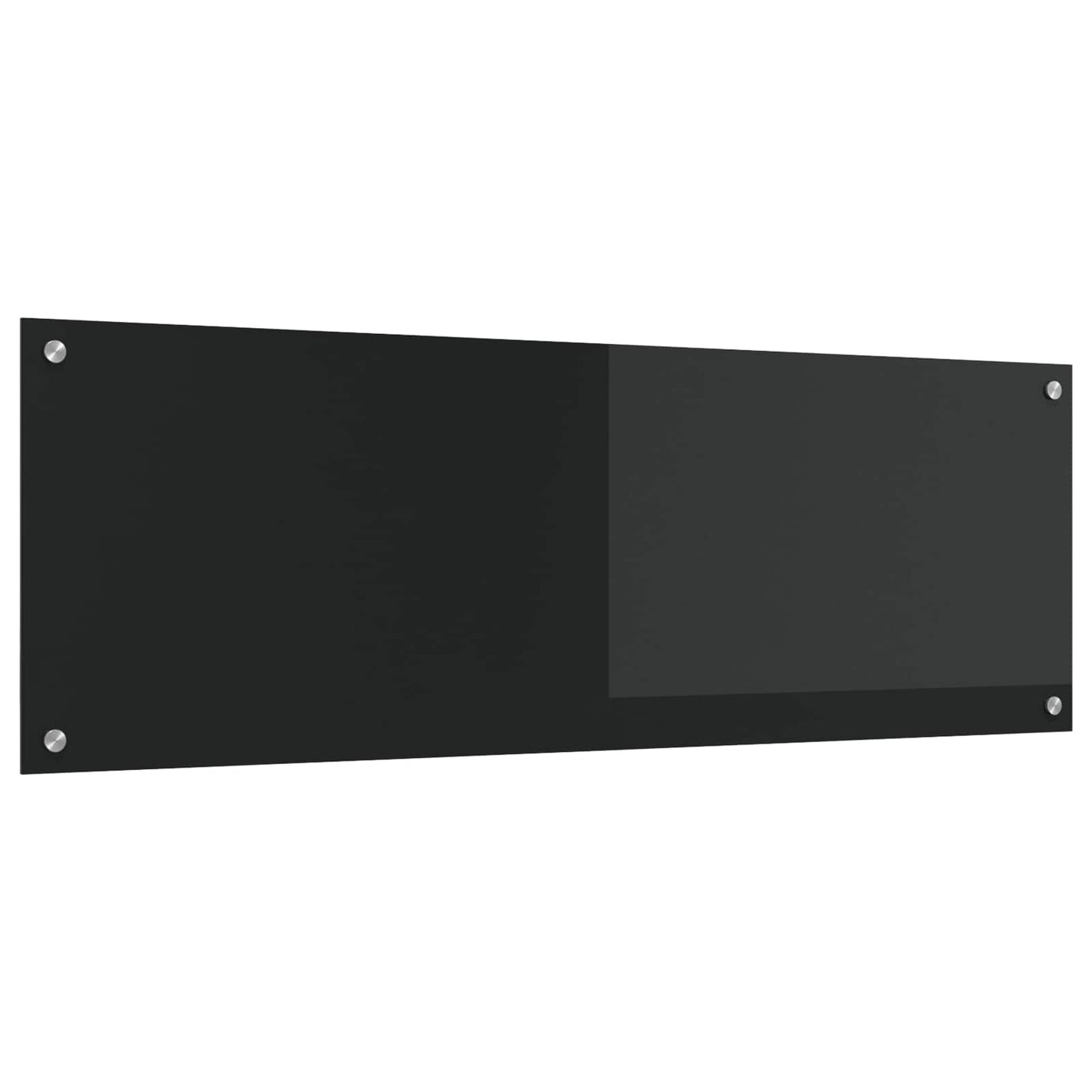 Kitchen Backsplash Black 120 x 40 cm Tempered Glass