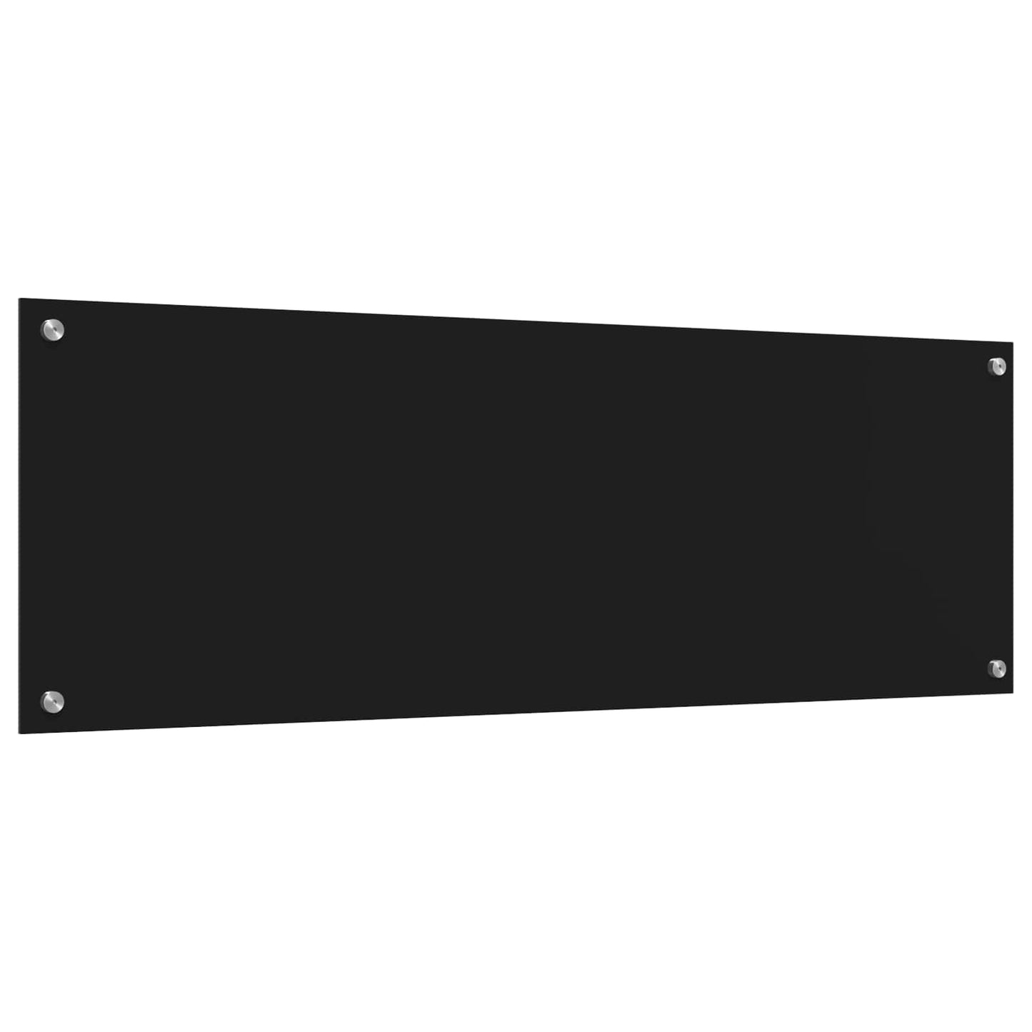 Kitchen Backsplash Black 120 x 40 cm Tempered Glass