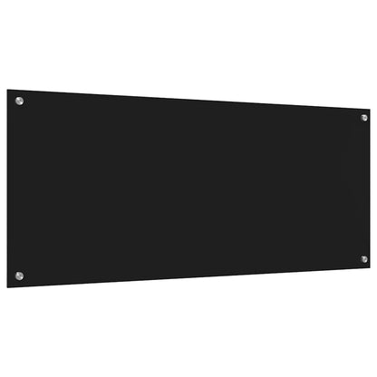 Kitchen Backsplash Black 120 x 50 x 0.6 cm Tempered Glass
