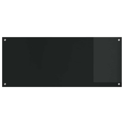 Kitchen Backsplash Black 120 x 50 cm Tempered Glass