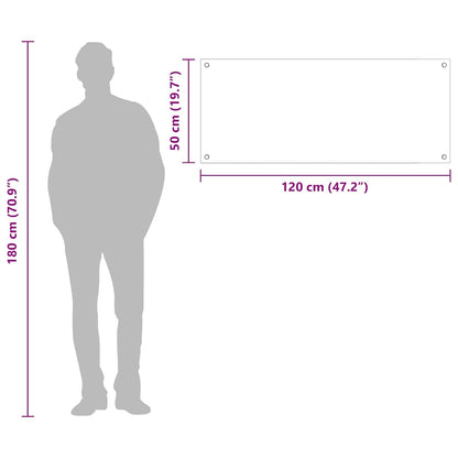 Kitchen Backsplash Black 120 x 50 x 0.6 cm Tempered Glass