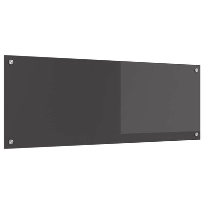 Kitchen Backsplash Dark Grey 110 x 40 cm Tempered Glass
