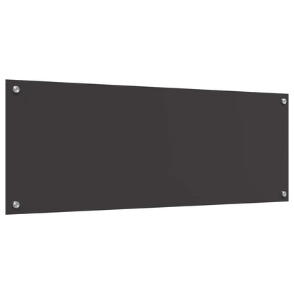 Kitchen Backsplash Dark Grey 110 x 40 cm Tempered Glass