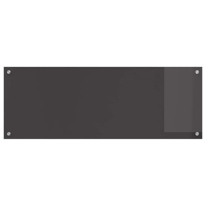 Kitchen Backsplash Dark Grey 110 x 40 cm Tempered Glass