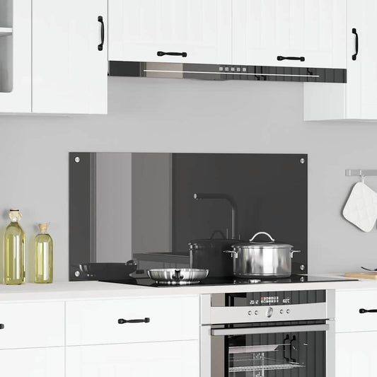 Kitchen Backsplash Dark grey 110 x 50 x 0.6 cm Tempered Glass