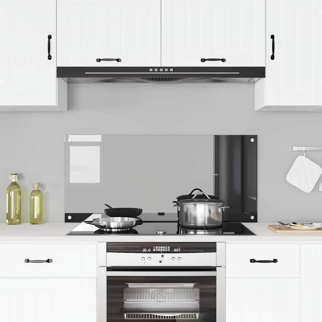 Kitchen Backsplash Dark grey 110 x 50 x 0.6 cm Tempered Glass