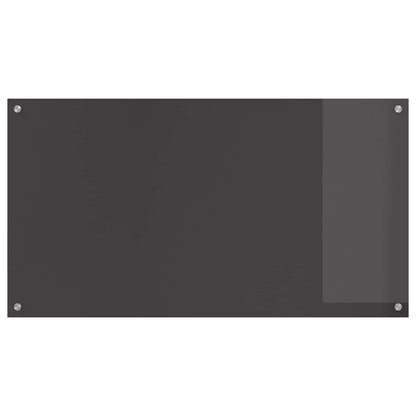 Kitchen Backsplash Dark Grey 110 x 60 cm Tempered Glass