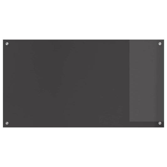 Kitchen Backsplash Dark Grey 110 x 60 cm Tempered Glass