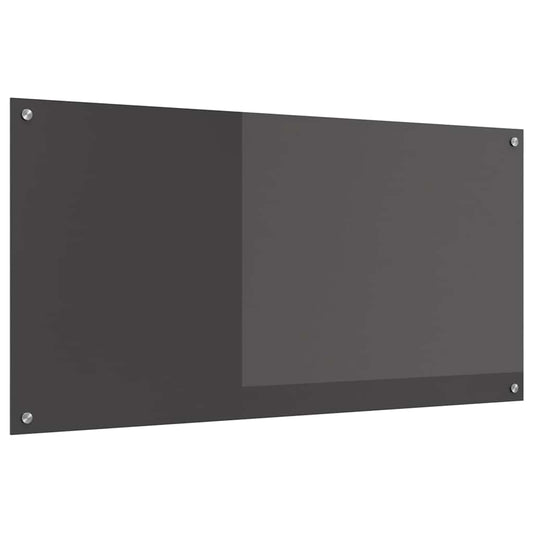 Kitchen Backsplash Dark grey 120 x 60 x 0.6 cm Tempered Glass