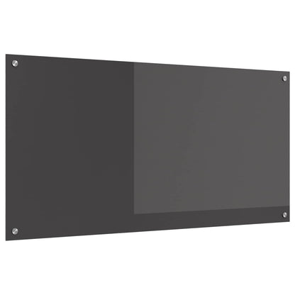 Kitchen Backsplash Dark Grey 120 x 60 cm Tempered Glass