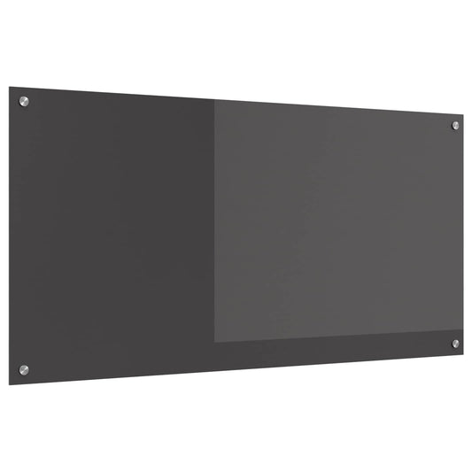 Kitchen Backsplash Dark Grey 120 x 60 cm Tempered Glass