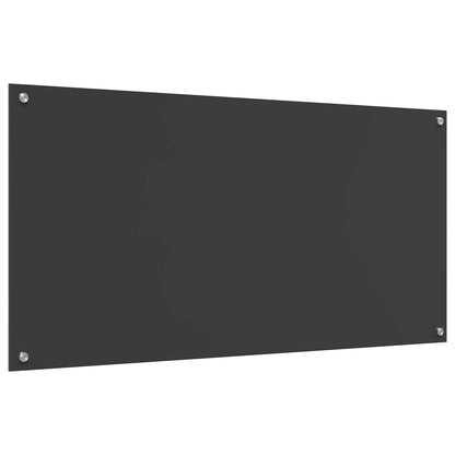 Kitchen Backsplash Dark Grey 120 x 60 cm Tempered Glass