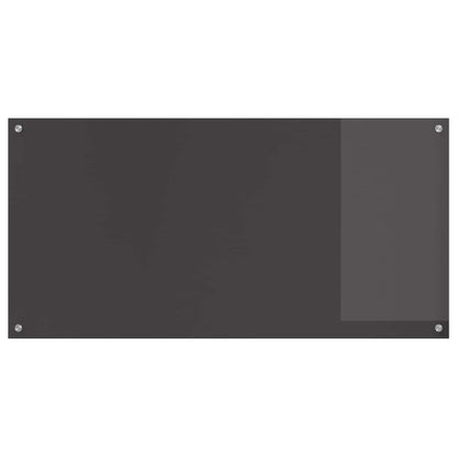 Kitchen Backsplash Dark Grey 120 x 60 cm Tempered Glass