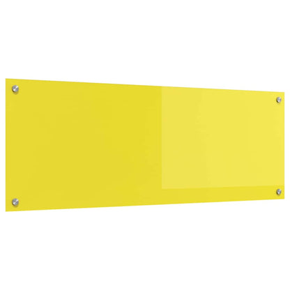 Kitchen Backsplash Yellow 110 x 40 x 0.6 cm Tempered Glass