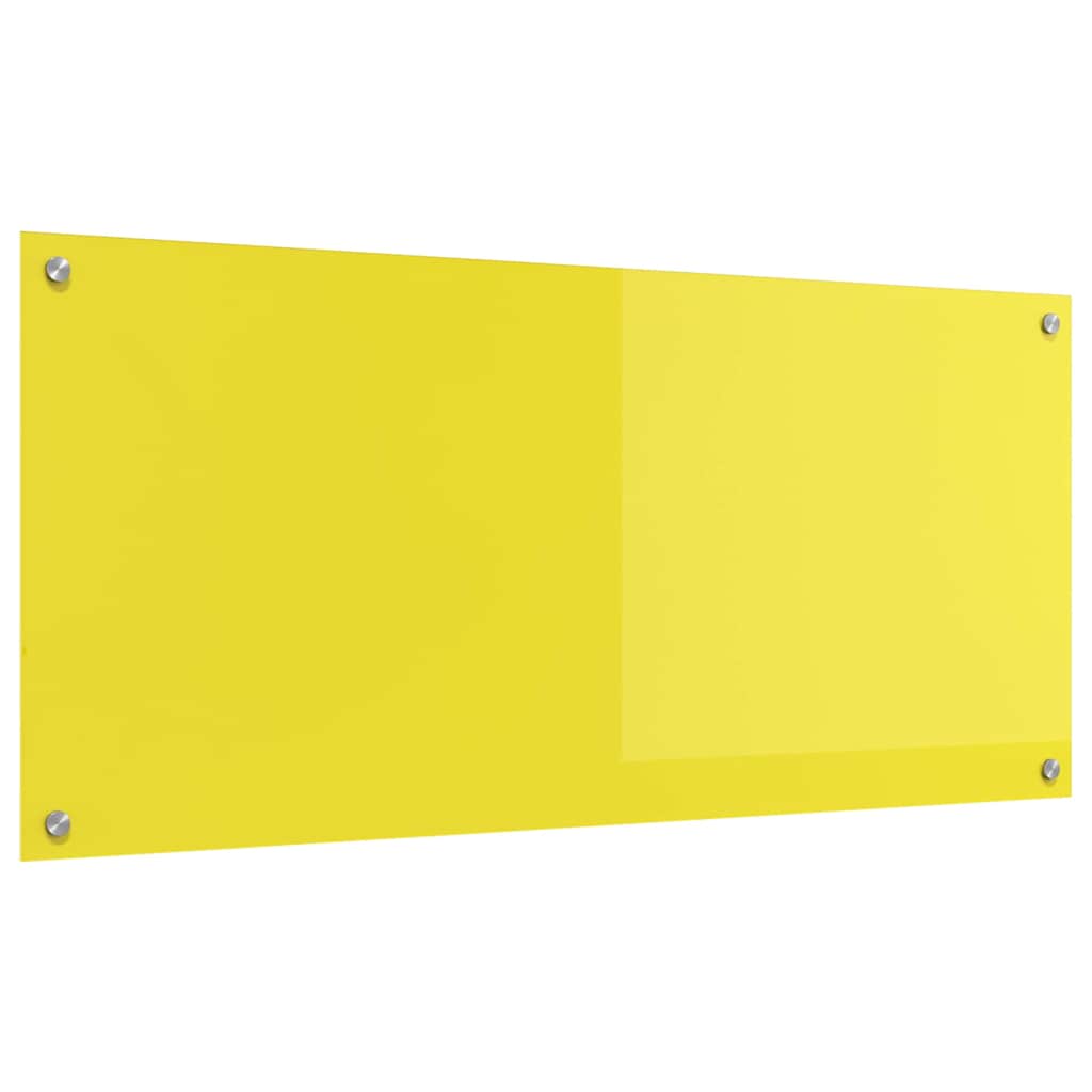 Kitchen Backsplash Yellow 110 x 50 x 0.6 cm Tempered Glass