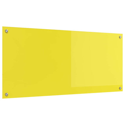 Kitchen Backsplash Yellow 110 x 50 x 0.6 cm Tempered Glass