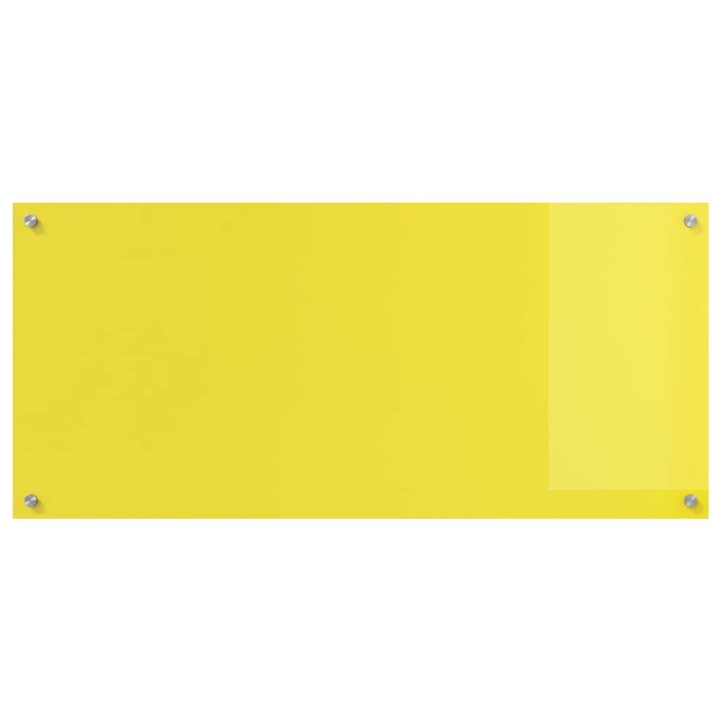 Kitchen Backsplash Yellow 110 x 50 x 0.6 cm Tempered Glass