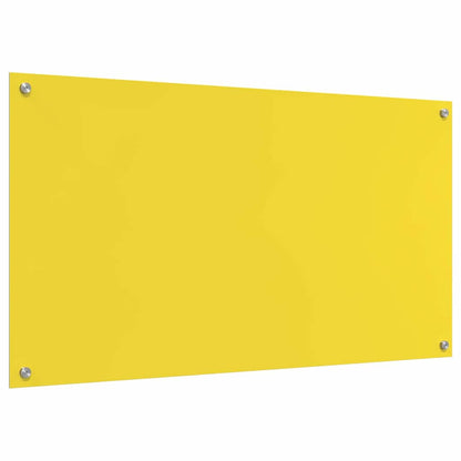 Kitchen Backsplash Yellow 110 x 60 x 0.6 cm Tempered Glass