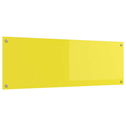 Kitchen Backsplash Yellow 120 x 40 x 0.6 cm Tempered Glass