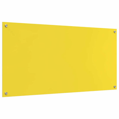 Kitchen Backsplash Yellow 120 x 60 x 0.6 cm Tempered Glass