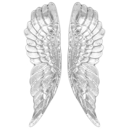 Wings Sculpture 2 pcs Silver 31 x 5 x 91 cm Aluminium