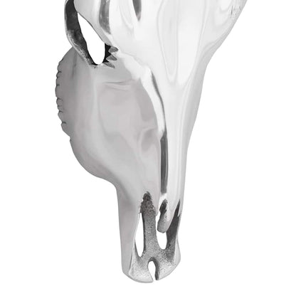 Bull Skull Silver 34 x 13 x 53 cm Aluminium